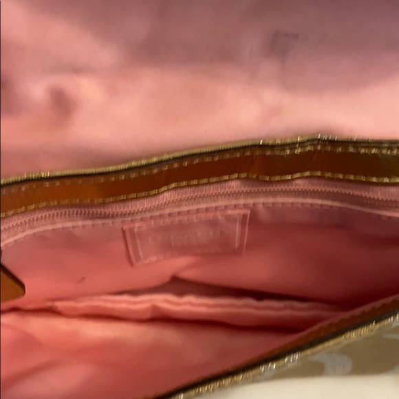 Coach gold lurex evening clutch - Picture 4 of 5